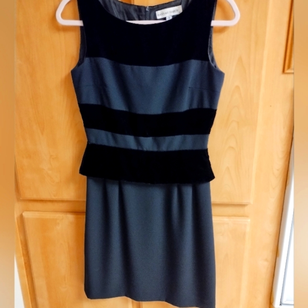 Hannah Hardy black cocktail dress, with velvet. Sz 4